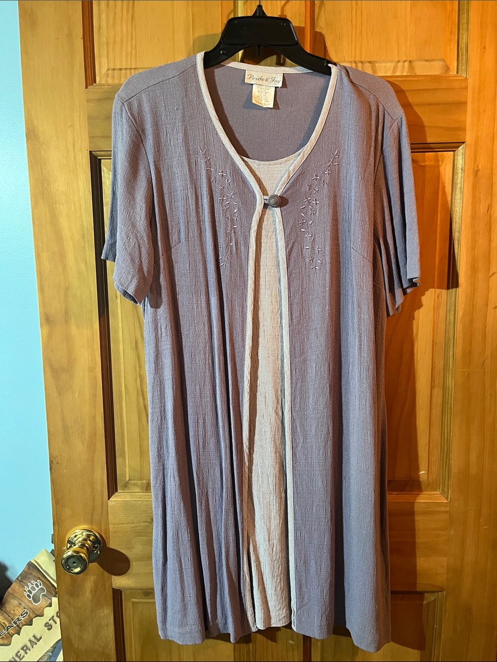 Two-Tone Light Purple Midi Knit Dress with Contrast Panel